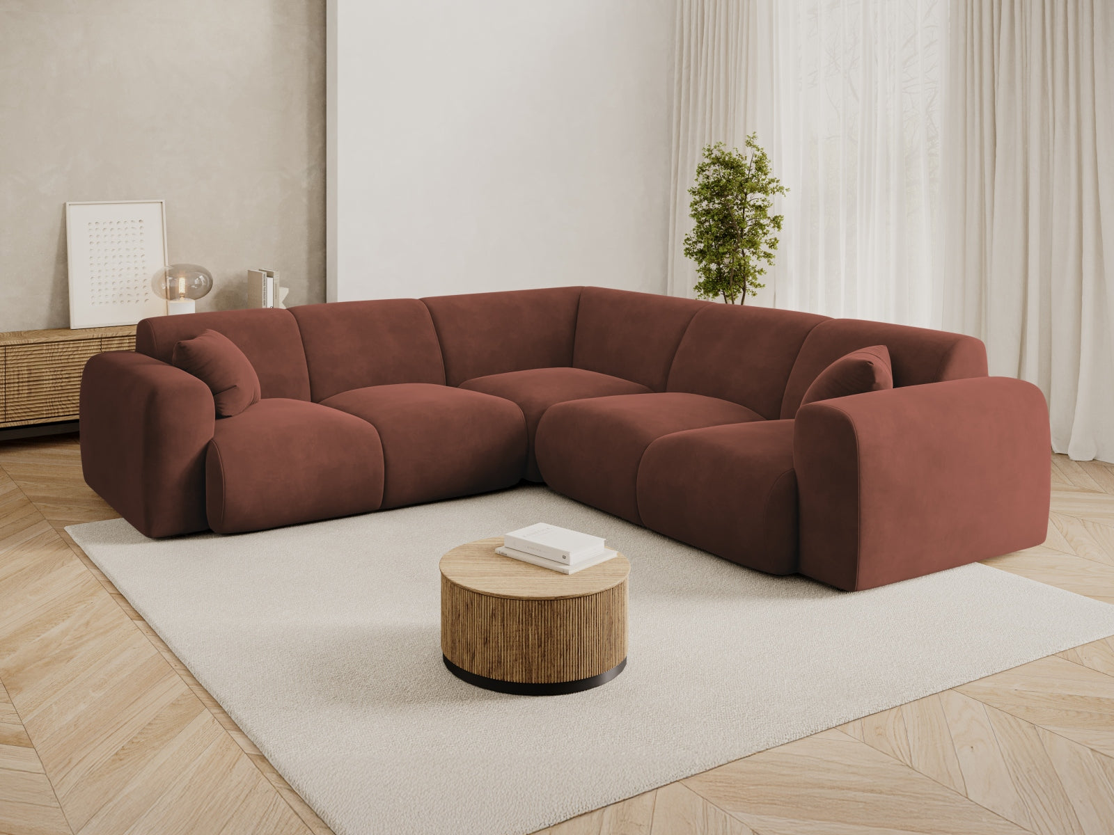 Nolio Symmetrical Corner Sofa, 5 Seats, 252x252 cm