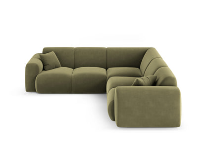 Nolio Symmetrical Corner Sofa, 5 Seats, 252x252 cm — Light Green