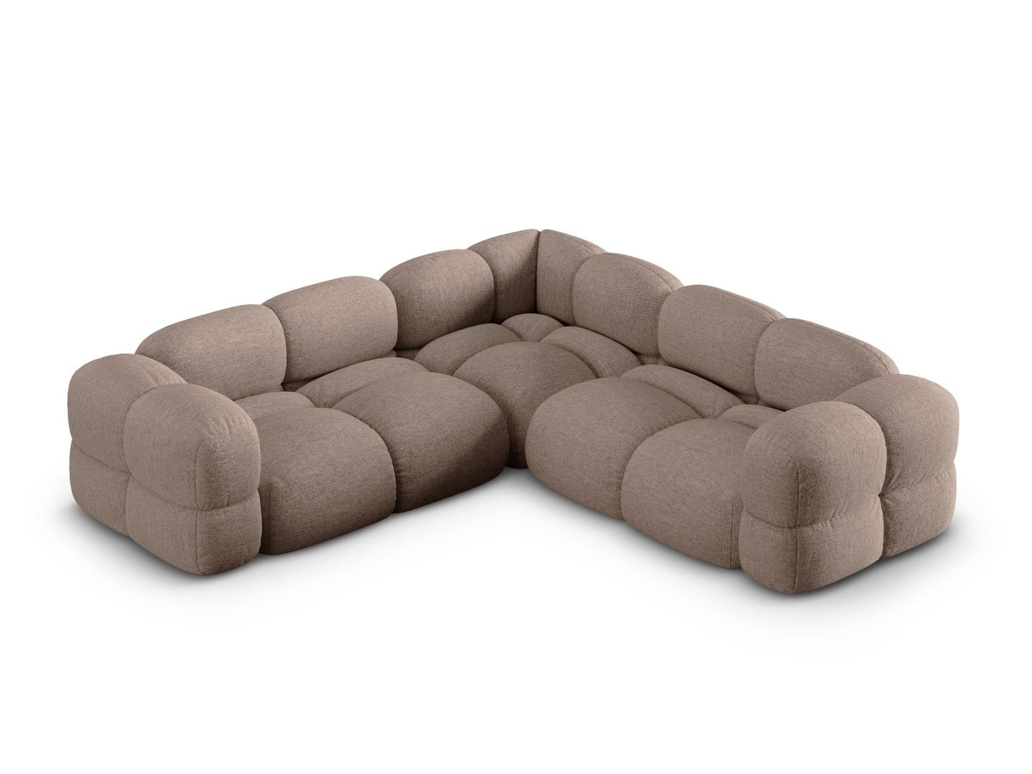 Loretto Symmetrical Corner Sofa, 4 Seats, 250x250 cm — Cappuccino