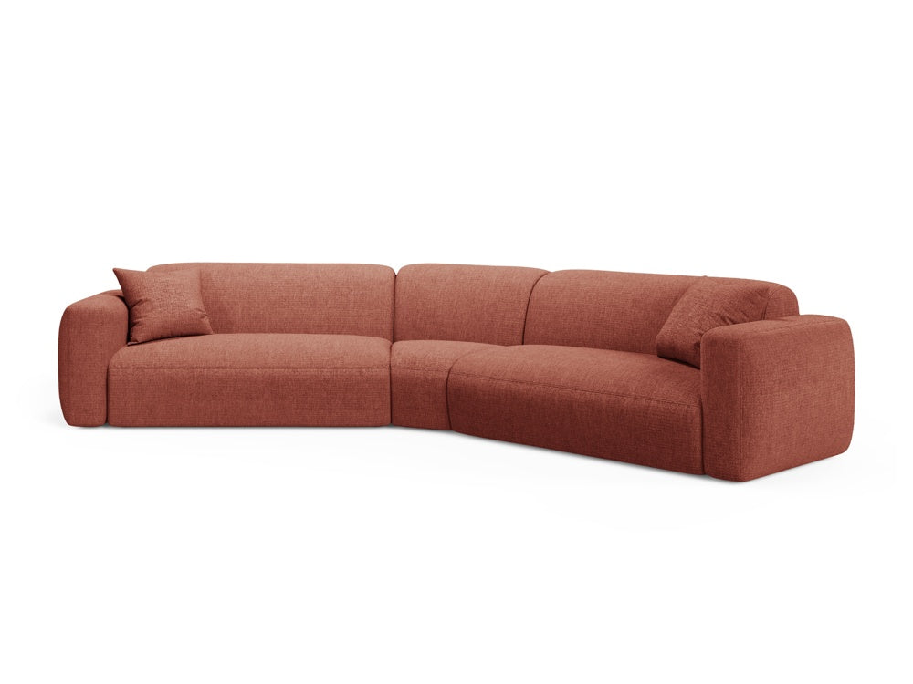 Strino Modular Symmetrical Corner Sofa, 3 Seats, 344x210 cm — Coral