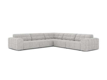 Chicago Symmetrical Corner Sofa, 4 Seats, 285x285 cm — Silver
