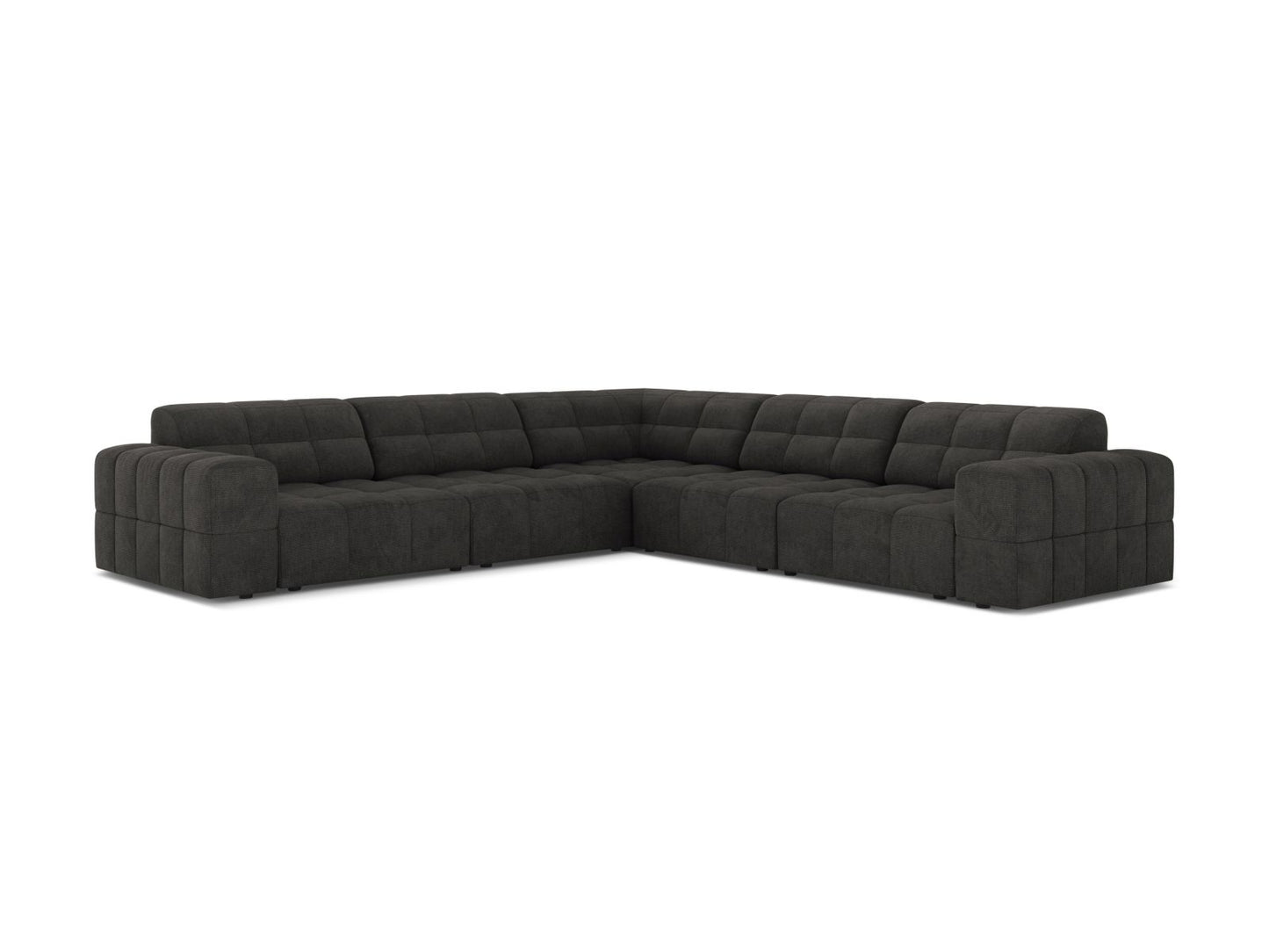 Chicago Symmetrical Corner Sofa, 4 Seats, 285x285 cm — Dark Grey