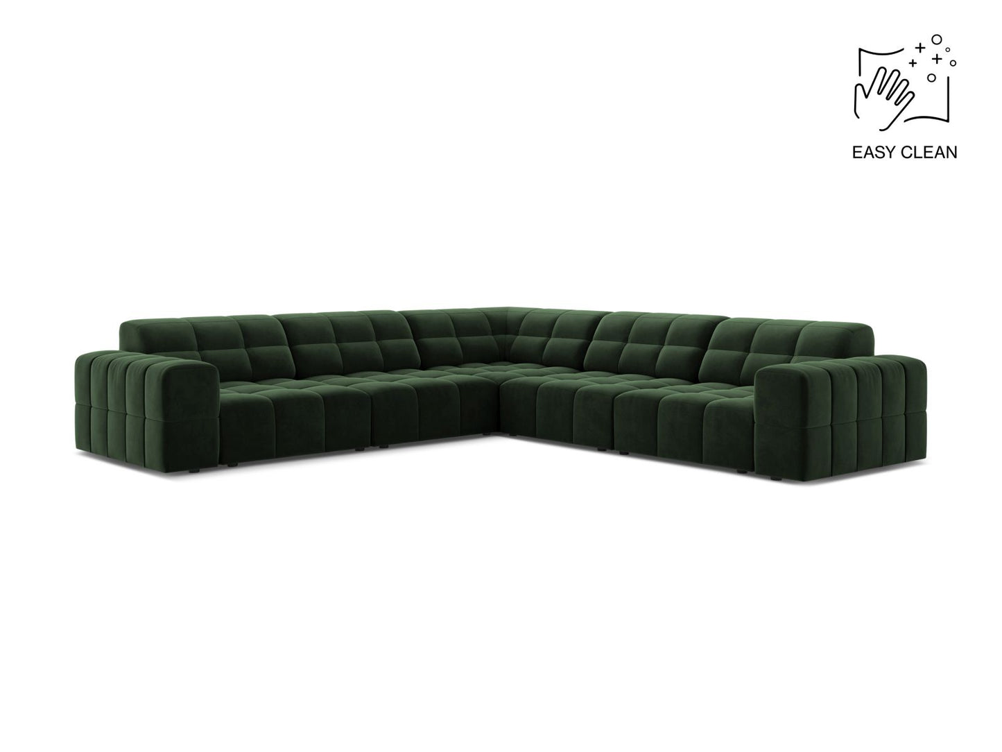 Chicago Symmetrical Corner Sofa, 4 Seats, 285x285 cm — Bottle Green