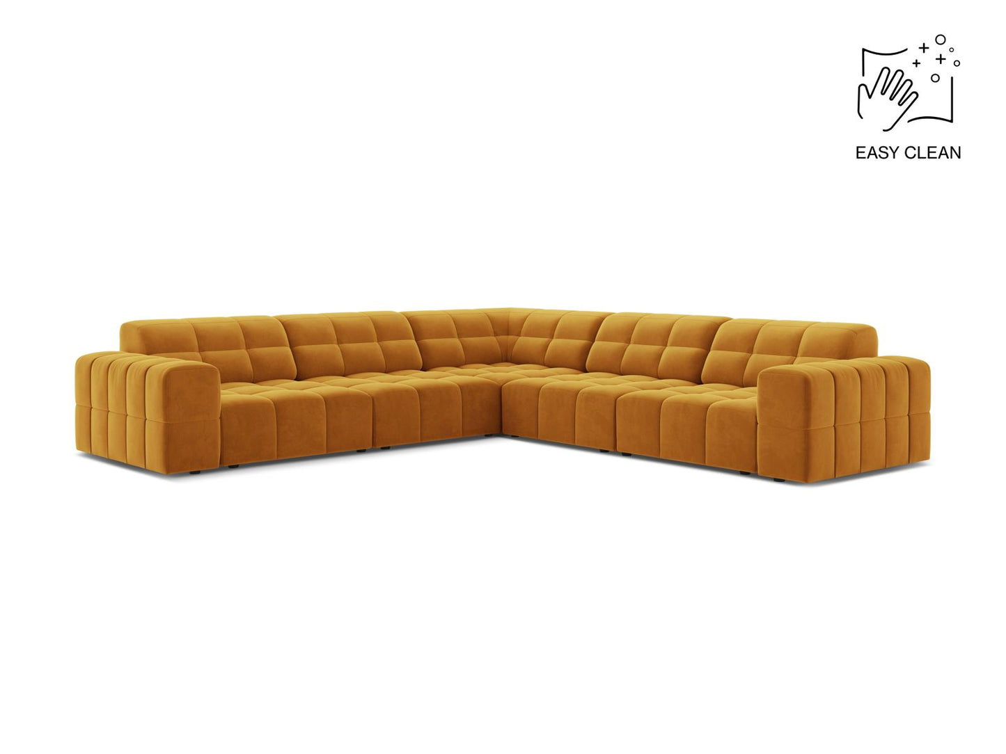 Chicago Symmetrical Corner Sofa, 4 Seats, 285x285 cm — Yellow
