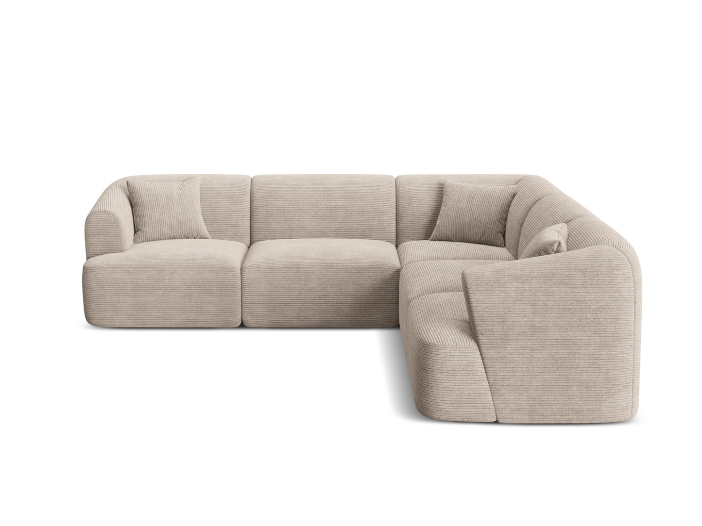 Campi Modular Symmetrical Corner Sofa, 6 Seats, 255x255 cm — Cappuccino