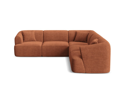 Campi Modular Symmetrical Corner Sofa, 6 Seats, 255x255 cm — Terracotta