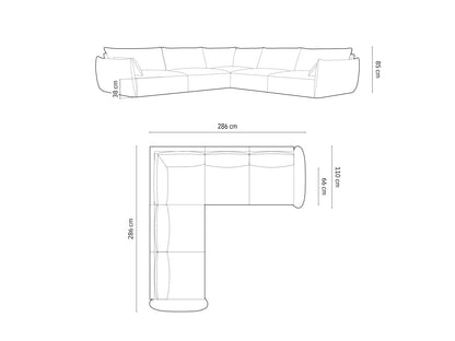 Matera Symmetrical Corner Sofa, 7 Seats, 286x286 cm