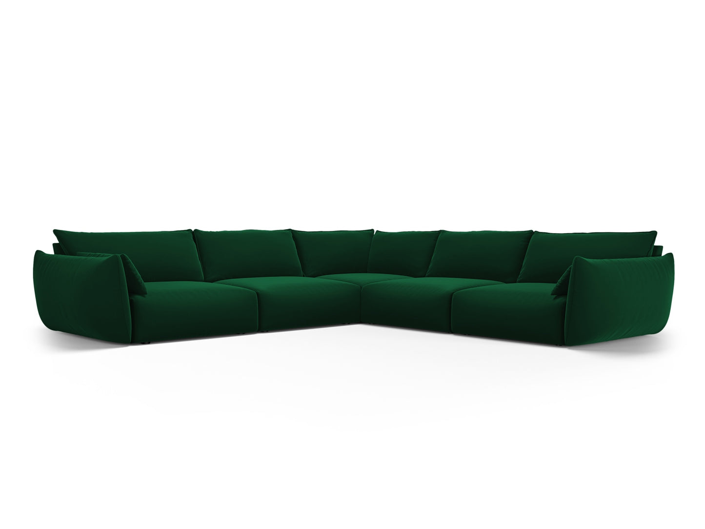 Matera Symmetrical Corner Sofa, 7 Seats, 286x286 cm — Bottle Green