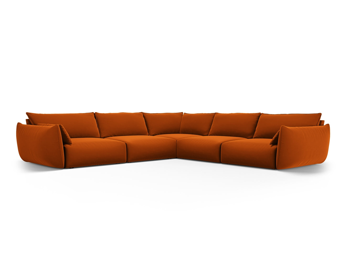 Matera Symmetrical Corner Sofa, 7 Seats, 286x286 cm — Terracotta