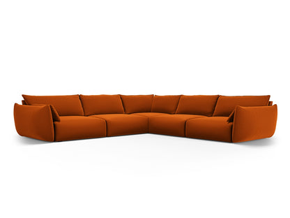Matera Symmetrical Corner Sofa, 7 Seats, 286x286 cm — Terracotta
