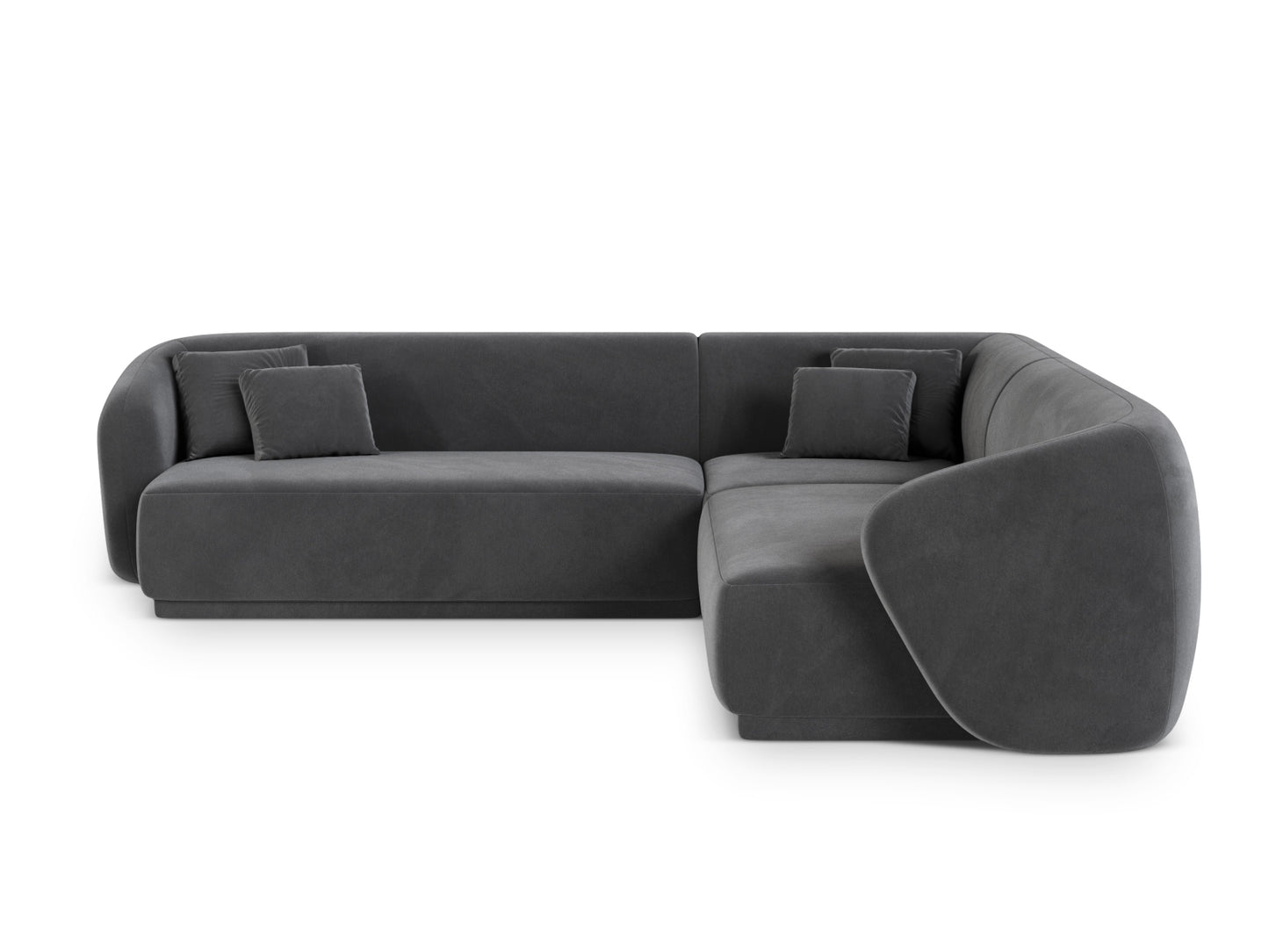 Gomera Symmetrical Corner Sofa, 5 Seats, 256x256 cm — Dark Grey