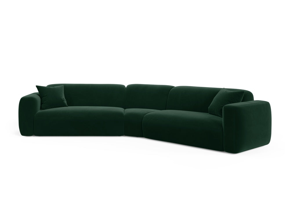 Strino Modular Symmetrical Corner Sofa, 3 Seats, 344x210 cm — Bottle Green