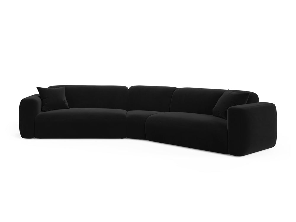 Strino Modular Symmetrical Corner Sofa, 3 Seats, 344x210 cm — Black