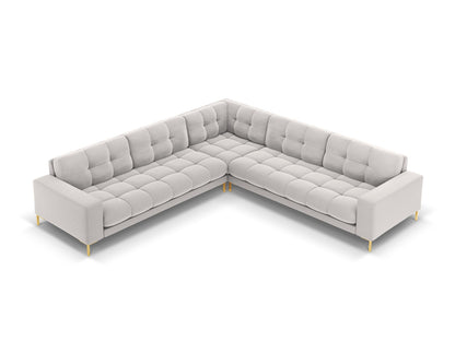 Bali Symmetrical Corner Sofa, 6 Seats, 256x256 cm — Silver / Gold Metal