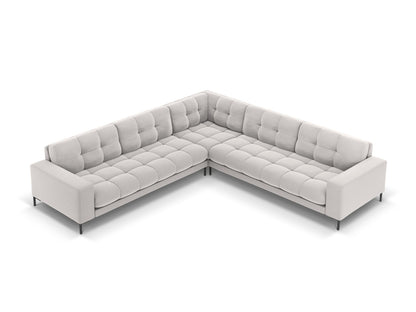 Bali Symmetrical Corner Sofa, 6 Seats, 256x256 cm — Silver / Black Metal