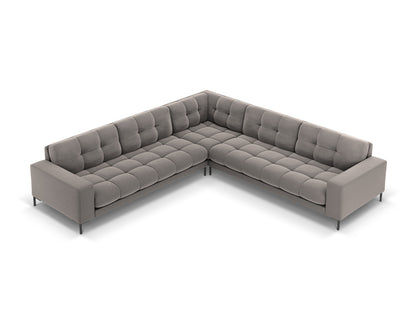 Bali Symmetrical Corner Sofa, 6 Seats, 256x256 cm — Light Grey / Black Metal