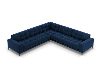 Bali Symmetrical Corner Sofa, 6 Seats, 256x256 cm — Royal Blue / Black Metal