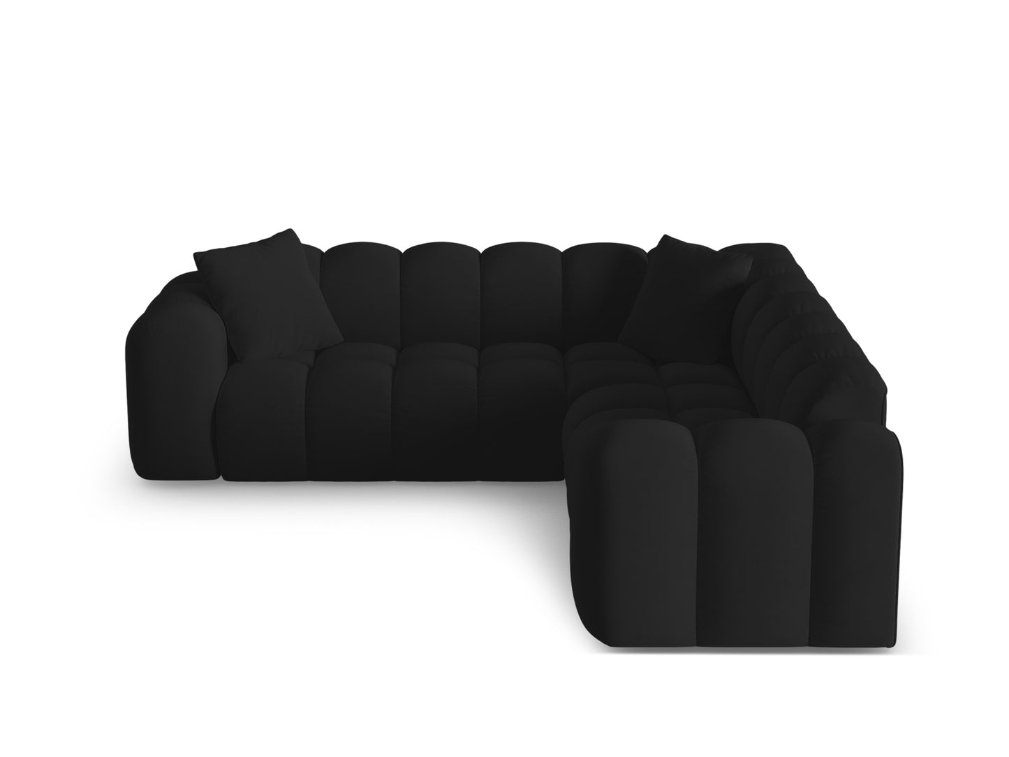 Treno Symmetrical Corner Sofa, 3 Seats, 240x240 cm — Black