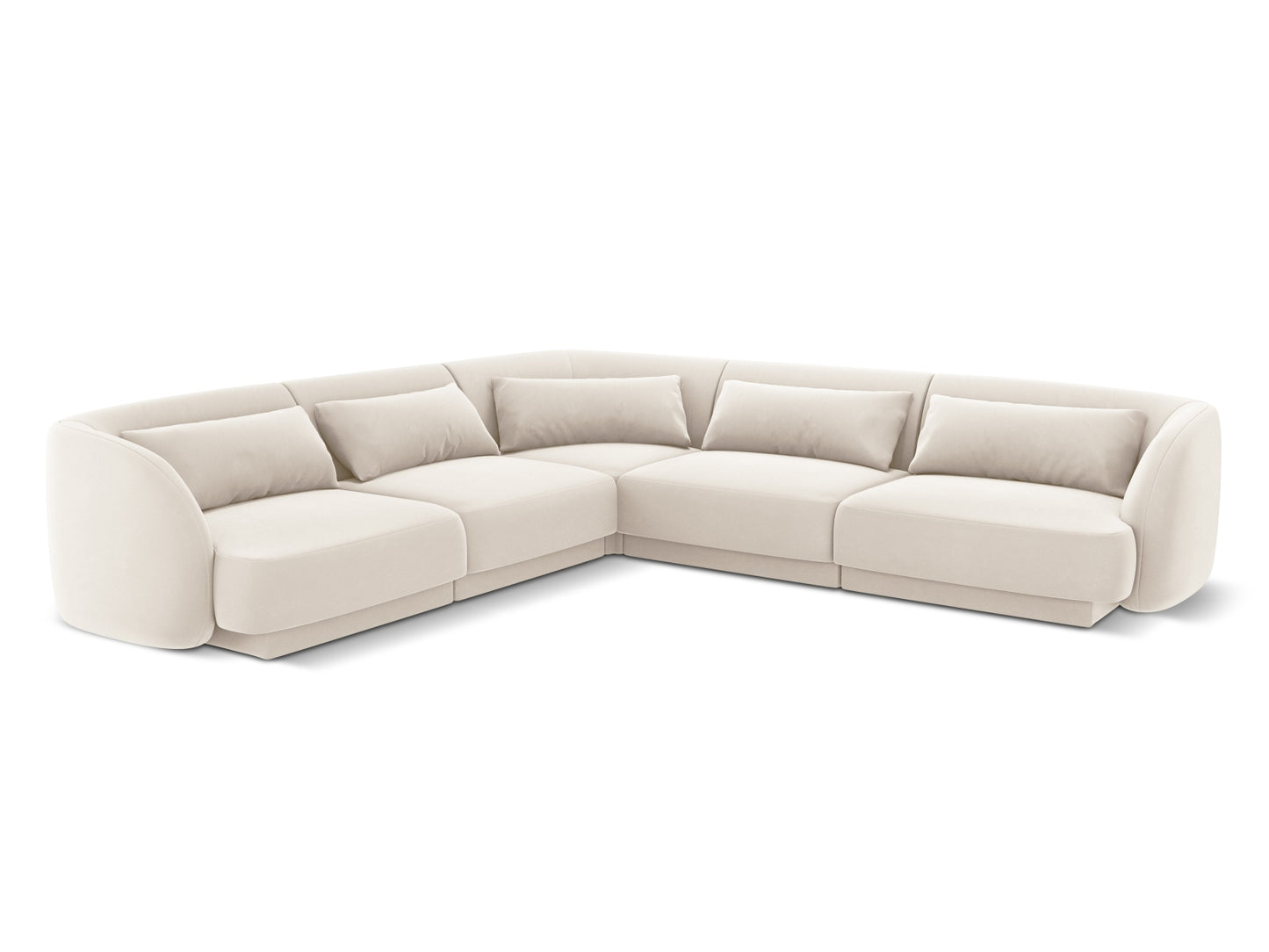 Tulum Reversible Corner Sofa, 5 Seats, 255x255 cm — Light Beige