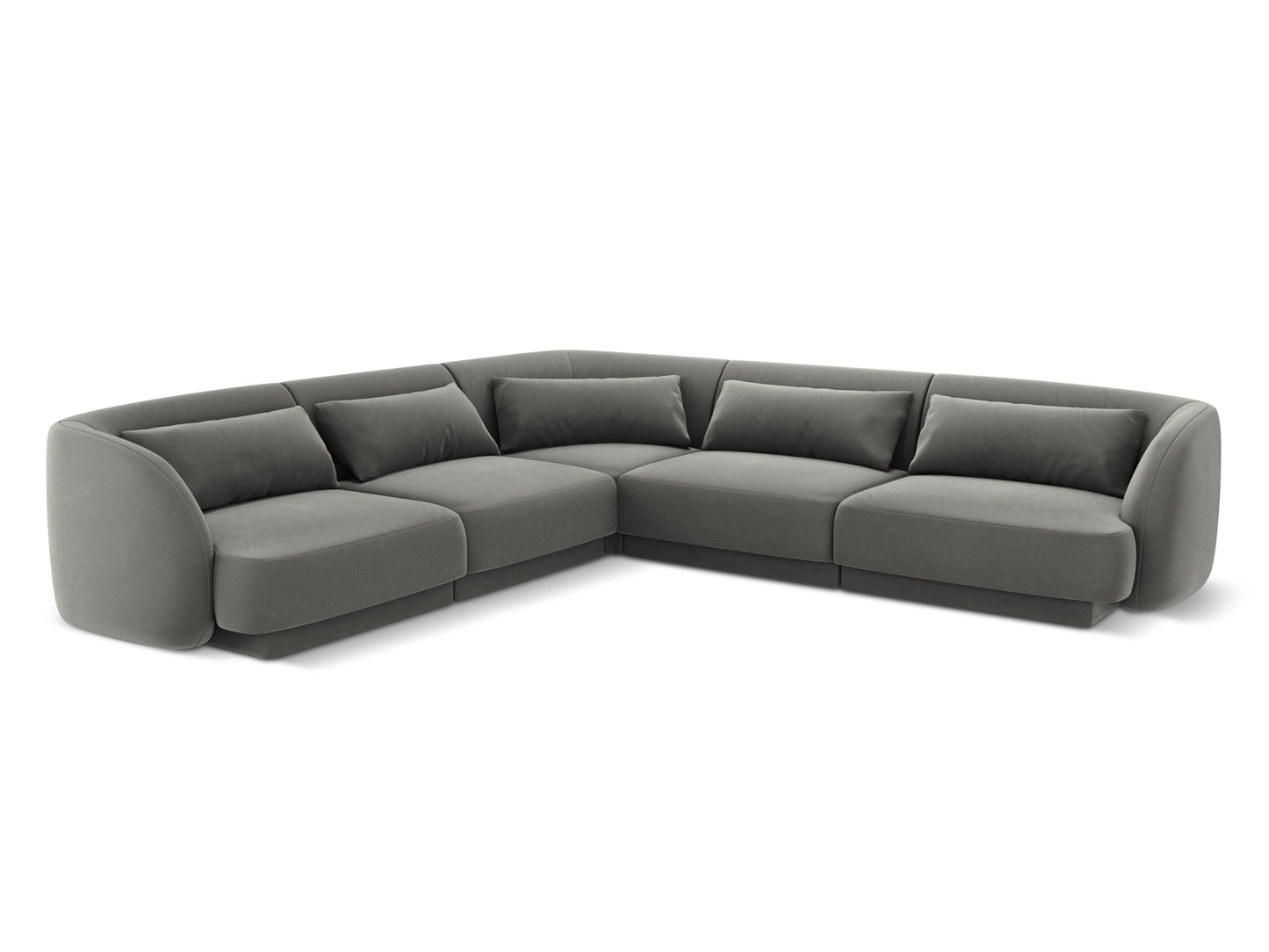 Tulum Reversible Corner Sofa, 5 Seats, 255x255 cm — Light Grey