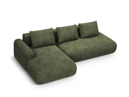 Calma Corner Sofa With Bed Function And Box, 5 Seats, 275x142 cm — Green / Left