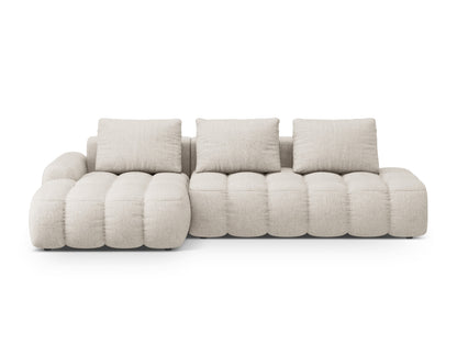 Linz Corner Sofa With Bed Function And Box, 3 Seats, 275x142 cm — Beige / Left