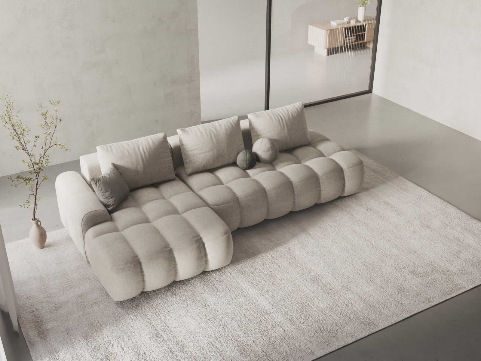 Linz Corner Sofa With Bed Function And Box, 3 Seats, 275x142 cm