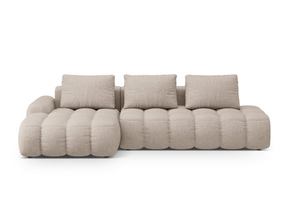 Linz Corner Sofa With Bed Function And Box, 3 Seats, 275x142 cm — Sand / Left