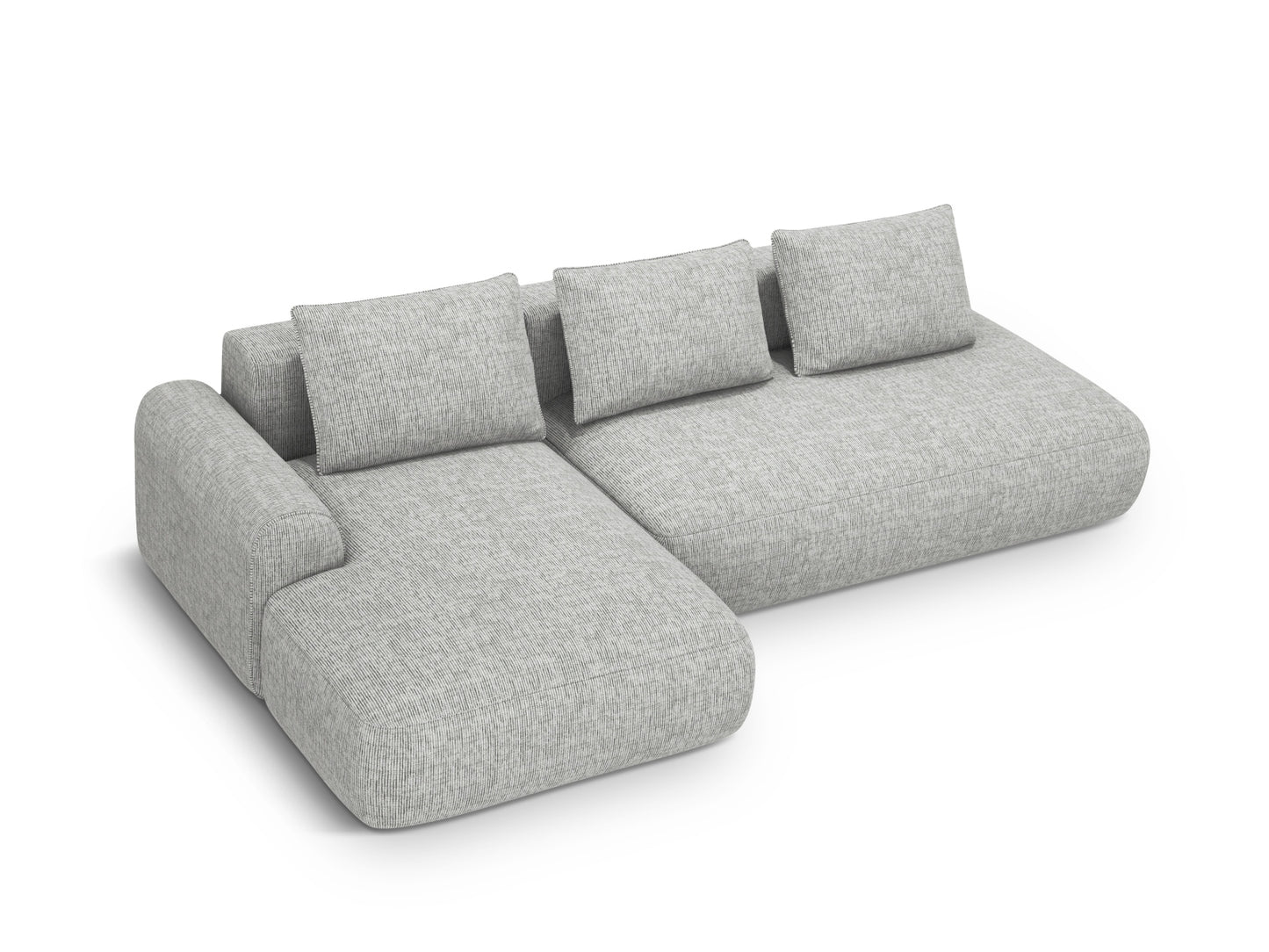 Calma Corner Sofa With Bed Function And Box, 5 Seats, 275x142 cm — Warm grey / Left