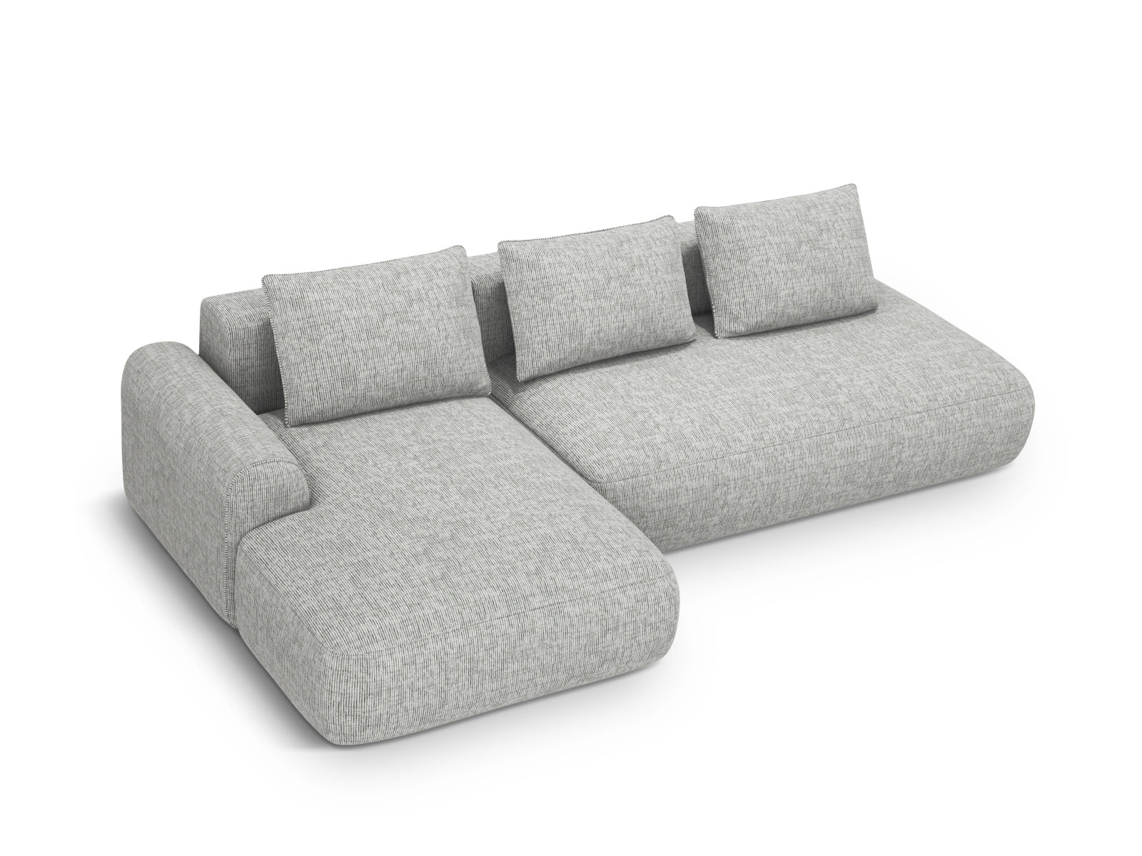 Calma Corner Sofa With Bed Function And Box, 5 Seats, 275x142 cm — Warm grey / Left