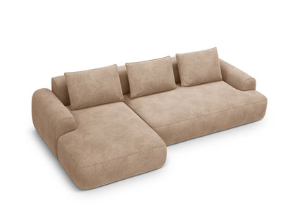 Calma Corner Sofa With Bed Function And Box, 3 Seats, 275x142 cm — Dark Beige / Left