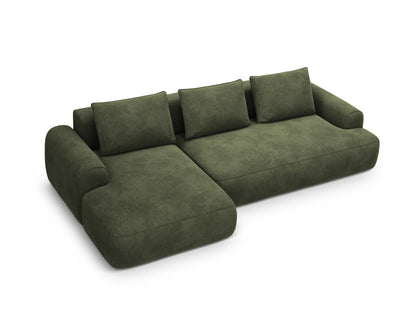 Calma Corner Sofa With Bed Function And Box, 3 Seats, 275x142 cm — Green / Left