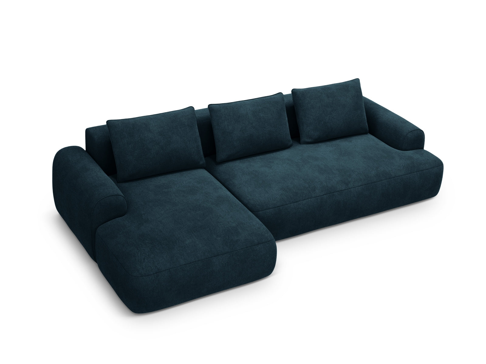 Calma Corner Sofa With Bed Function And Box, 3 Seats, 275x142 cm — Deep Petrol / Left