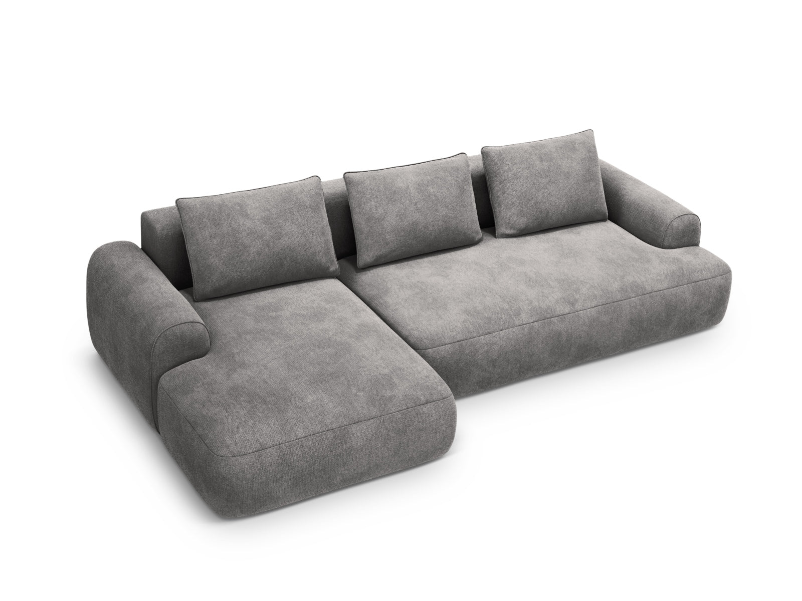 Calma Corner Sofa With Bed Function And Box, 3 Seats, 275x142 cm — Grey / Left