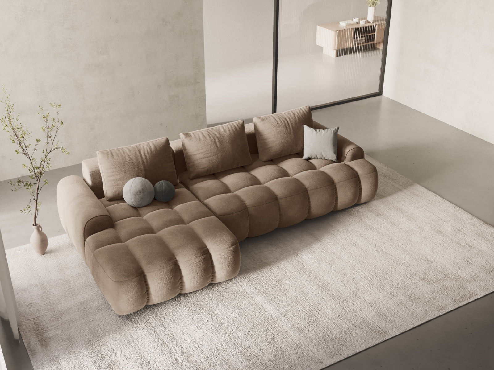 Linz Corner Sofa With Bed Function And Box, 3 Seats, 275x142 cm