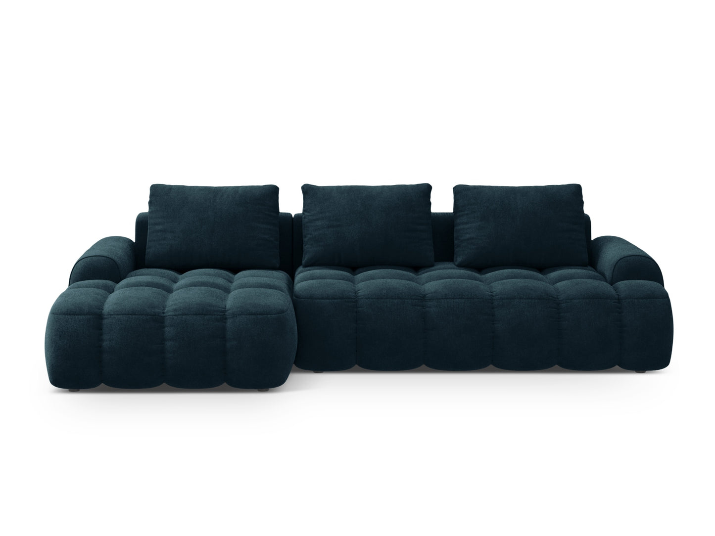 Linz Corner Sofa With Bed Function And Box, 3 Seats, 275x142 cm — Deep Petrol / Left