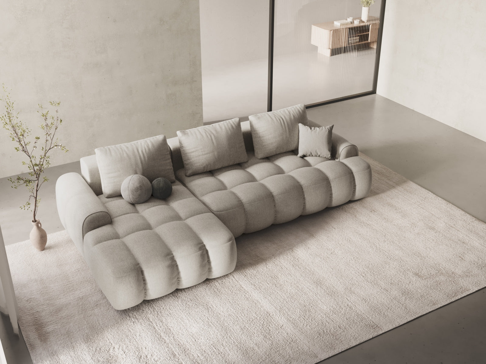 Linz Corner Sofa With Bed Function And Box, 3 Seats, 275x142 cm