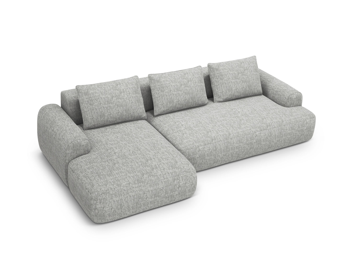 Calma Corner Sofa With Bed Function And Box, 3 Seats, 275x142 cm — Warm grey / Left
