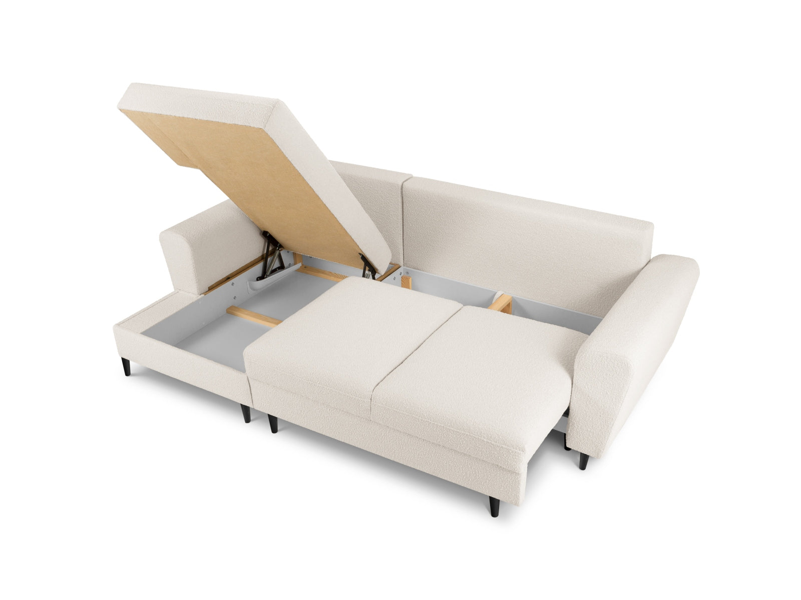Kyoto Corner Sofa With Bed Function And Box, 4 Seats, 241x145 cm