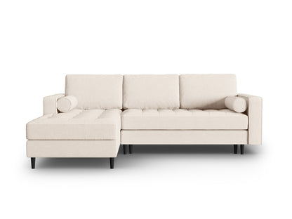 Aspen Corner Sofa With Bed Function And Box, 5 Seats, 240x175 cm — Light Beige / Left