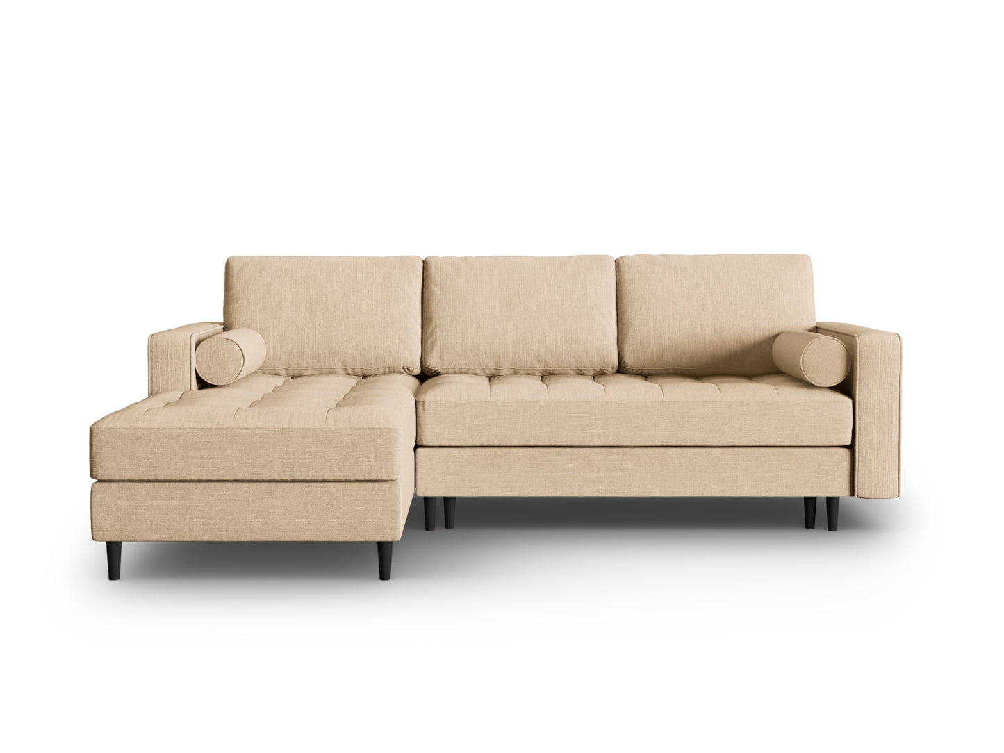 Aspen Corner Sofa With Bed Function And Box, 5 Seats, 240x175 cm — Beige / Left