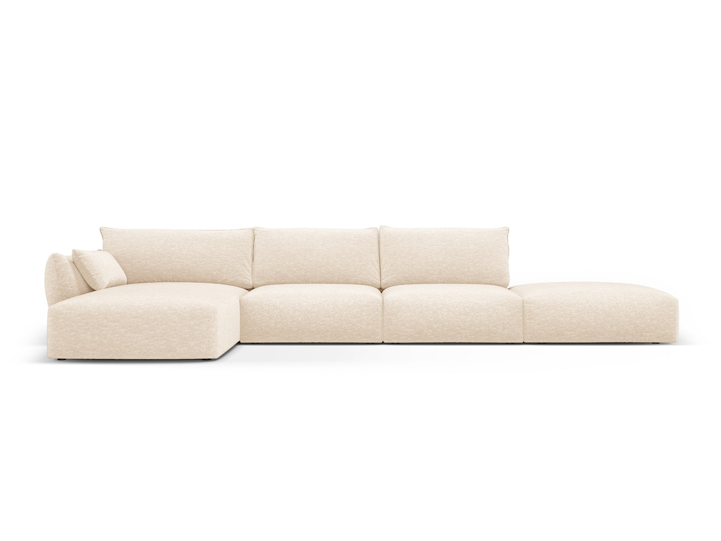 Matera Corner Sofa, 5 Seats, 364x171 cm — Light Beige / Left