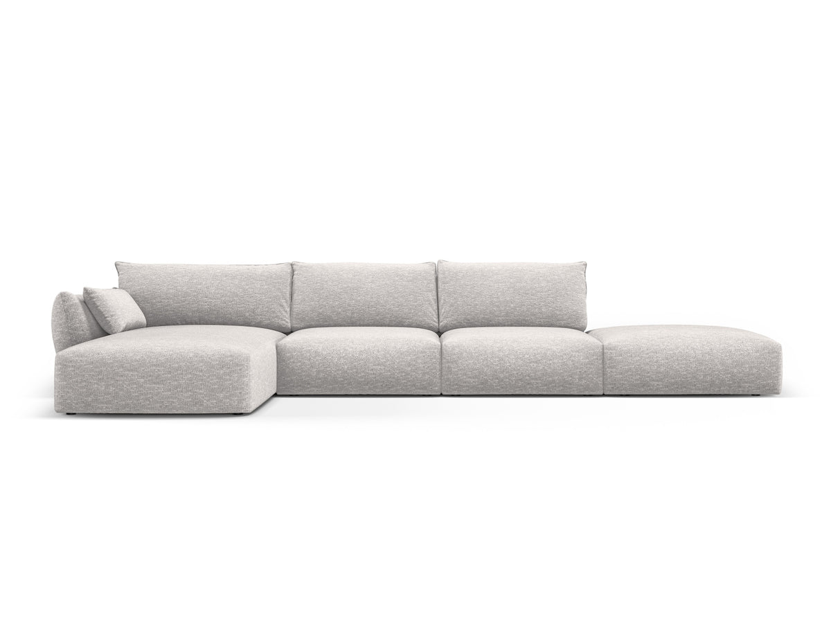 Matera Corner Sofa, 5 Seats, 364x171 cm — Light Grey / Left