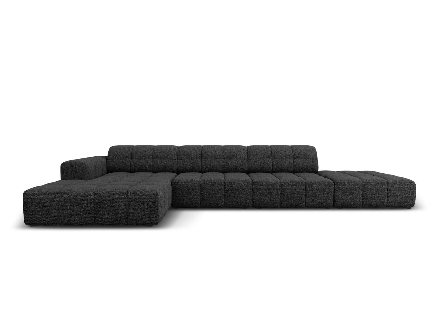Chicago Corner Sofa, 5 Seats, 348x167 cm — Black / Left