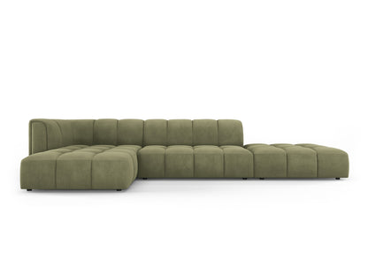 Moritz Modular Corner Sofa, 5 Seats, 323x160 cm — Light Green / Left