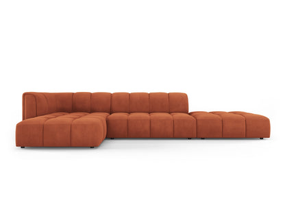 Moritz Modular Corner Sofa, 5 Seats, 323x160 cm — Orange / Left