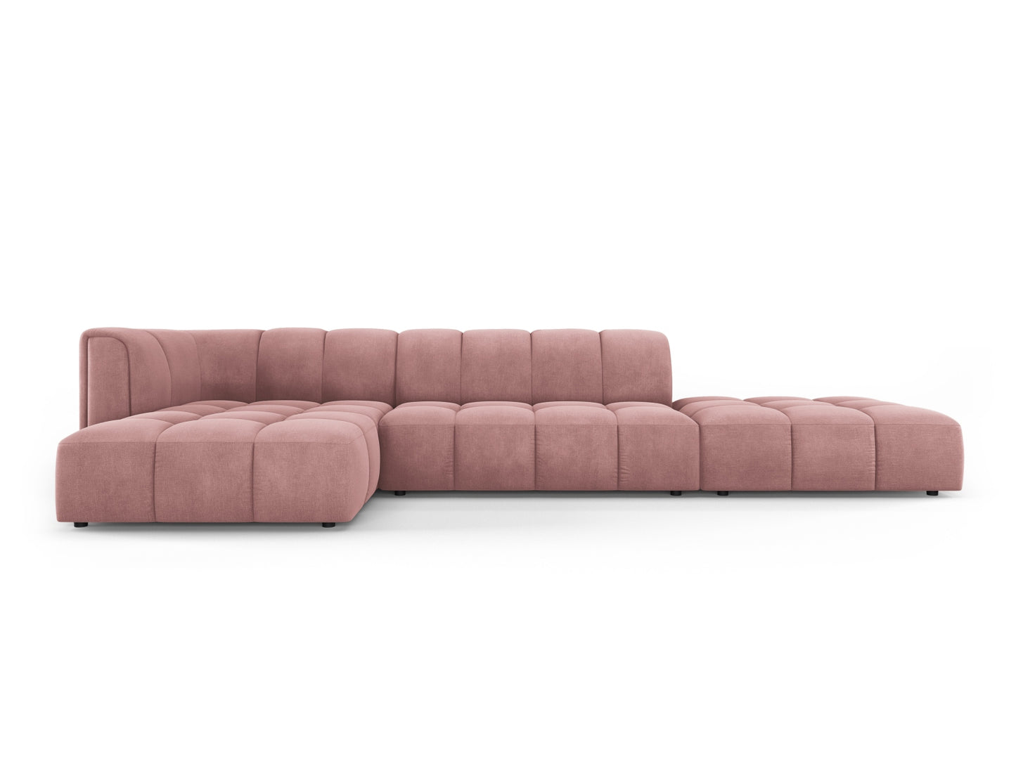 Moritz Modular Corner Sofa, 5 Seats, 323x160 cm — Pink / Left