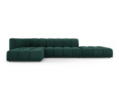 Moritz Modular Corner Sofa, 5 Seats, 323x160 cm — Bottle Green / Left