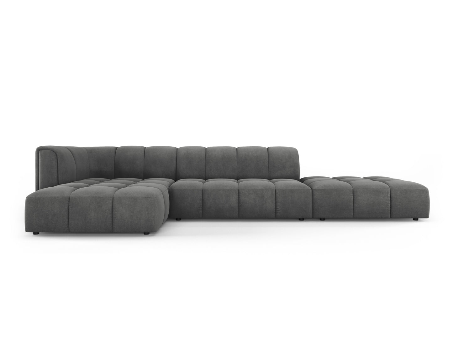 Moritz Modular Corner Sofa, 5 Seats, 323x160 cm — Dark Grey / Left