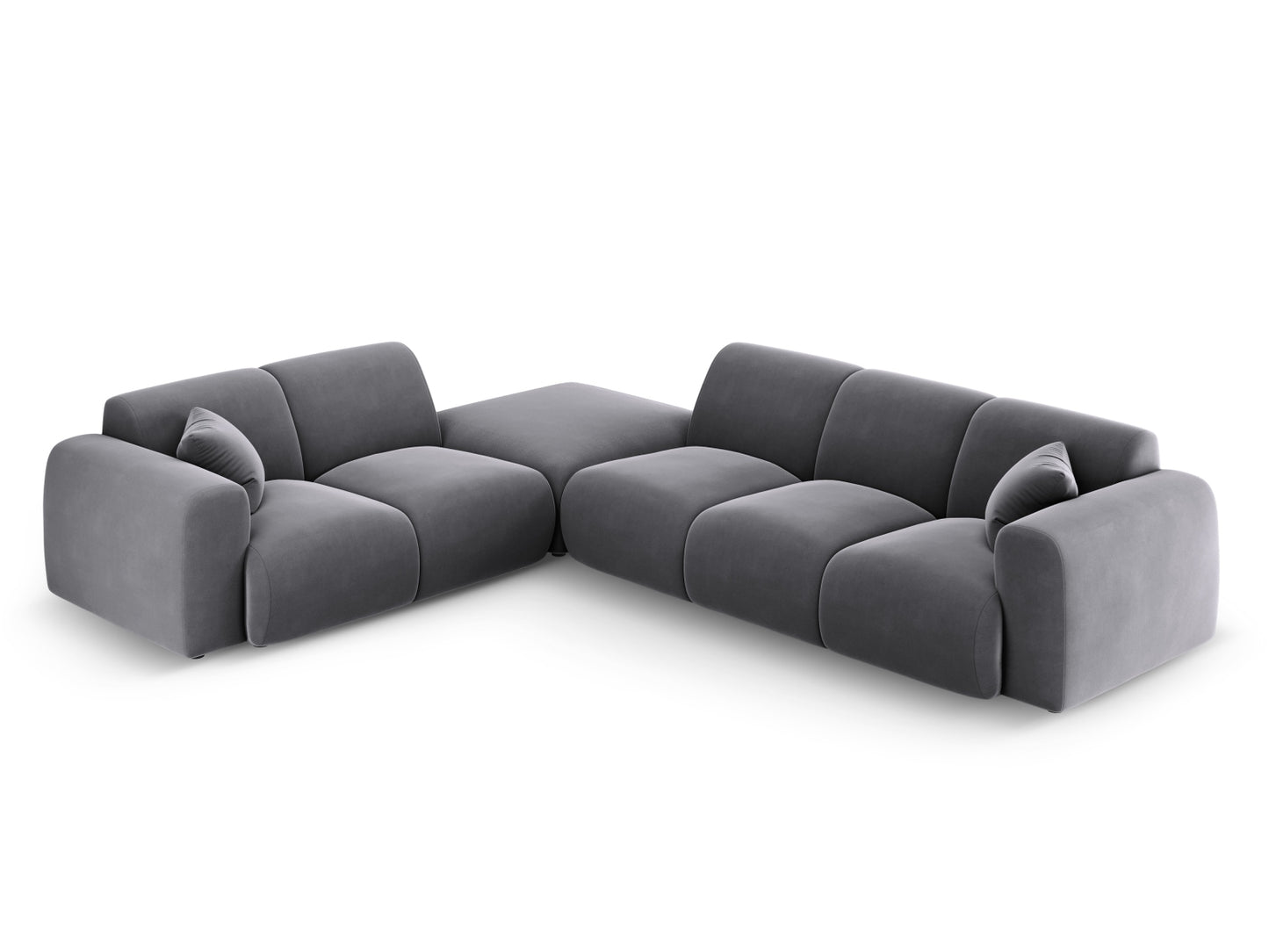 Nolio Corner Sofa, 4 Seats, 315x250 cm — Dark Grey / Left